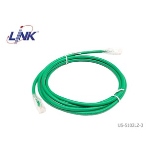 LINK US-5103LZ-3 2M. สีเขียว CAT 6 RJ45-RJ45 UTP PATCH CORD LSZH