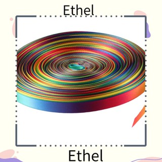 Ethel1 ริบบิ้นผ้าซาติน ไล่โทนสีรุ้ง 3/8 นิ้ว สองด้าน