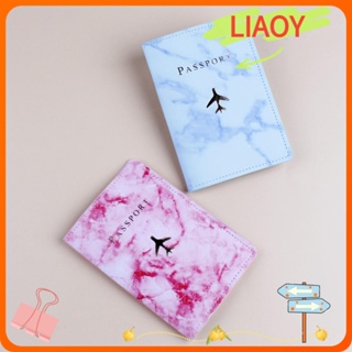 Liaoy กระเป๋าสตางค์ กระเป๋าใส่หนังสือเดินทาง หนัง PU กันน้ํา แบบพกพา สําหรับผู้หญิง และผู้ชาย