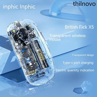  Inphic X5 เมาส์ไร้สาย ชาร์จแบบเงียบ แบบพกพา IPAD สําหรับคอมพิวเตอร์