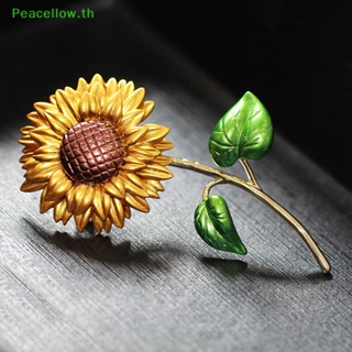 Peacellow เข็มกลัด รูปดอกทานตะวัน เครื่องประดับ สําหรับผู้หญิง 1 ชิ้น