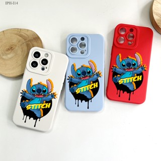 IPhone 14 13 Pro Max Plus เข้ากันได้ เคสไอโฟน สำหรับ Cartoon Stitch  เคส เคสโทรศัพท์