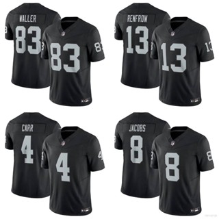 Qy NFL เสื้อกีฬาแขนสั้น ลายทีม Las Vegas Raiders Renfrow Carr Jacobs Waller Vapor F.U.S.E. เสื้อยืดกีฬาฟุตบอล พลัสไซส์