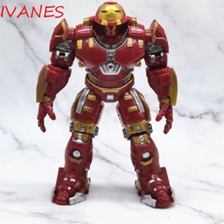 Ivanes โมเดลฟิกเกอร์ Hulkbuster Marvel Avengers Hulk ข้อต่อขยับได้ พร้อมไฟ LED PVC ของเล่นสําหรับเด็ก