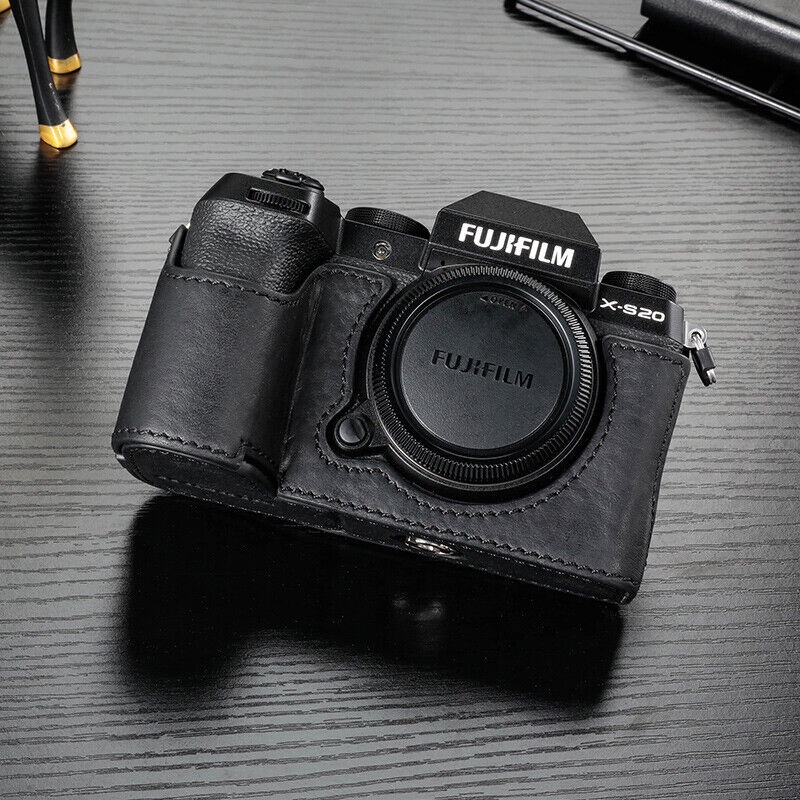 XS20 กระเป๋ากล้องหนังทําด้วยมือกล้องครึ่งสําหรับ Fujifilm XS20