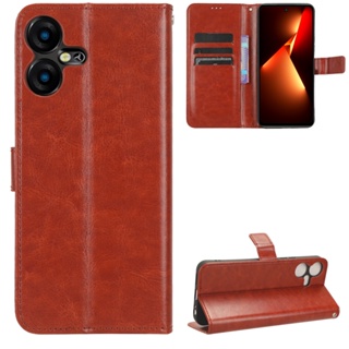 เคสโทรศัพท์มือถือหนัง ฝาพับ พร้อมช่องใส่บัตร สําหรับ Tecno Pova Neo 3 Tecno Pova Neo3