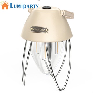 Lumiparty โคมไฟฉุกเฉิน Led 300-400 ลูเมน หรี่แสงได้ สไตล์เรโทร สําหรับตั้งแคมป์