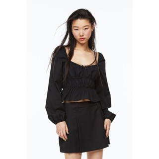 H&amp;M  Woman Balloon-sleeved peplum blouse 1128226_1