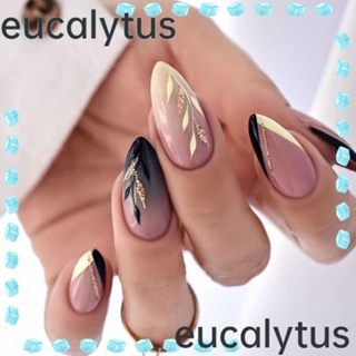 Eucalytus1 เล็บปลอม ถอดออกได้ DIY สไตล์ฝรั่งเศส