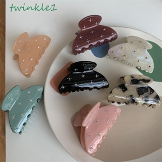 Twinkle1 กิ๊บติดผมแฟชั่น รูปกรดอะซิติก ครึ่งวงกลม ประดับพลอยเทียม สไตล์เกาหลี สําหรับผู้หญิง