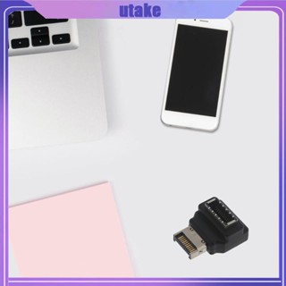 Utake คอมพิวเตอร์ USB 3 1 Type-E Female to Type-E Male 90° อะแดปเตอร์มุม ทนต่อการสึกหรอ