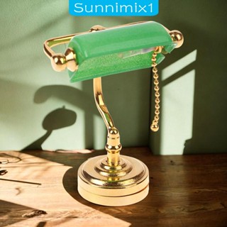 [Sunnimix1] โคมไฟตั้งโต๊ะ อุปกรณ์เสริม สําหรับตกแต่งบ้านตุ๊กตา