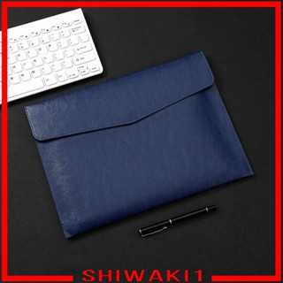 [Shiwaki1] กระเป๋าเอกสาร หนัง PU ขนาด A4 อเนกประสงค์ พร้อมช่องใส่ปากกา สําหรับธุรกิจ ท่องเที่ยว