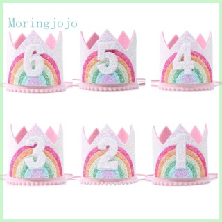 Jojo หมวกวันเกิด สีรุ้ง น่ารัก พร็อพถ่ายรูป สําหรับเด็กผู้หญิง ผู้ชาย