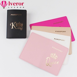 Lveror กระเป๋าใส่หนังสือเดินทาง บัตรเครดิต หนัง PU แฟชั่น