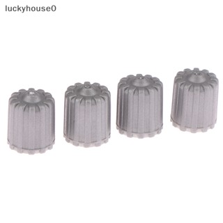 Luckyhouse0^^ ฝาครอบวาล์วยางรถยนต์ ไนล่อน กันฝุ่น พร้อมปะเก็น สีเทา อุปกรณ์เสริม สําหรับรถยนต์ 10 ชิ้น