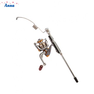 【Anna】32CM Portable Metal Fishing Reel Set Sea Rod Spring Fishing Rod Set 5000G