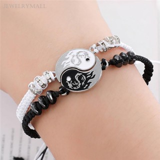 เครื่องประดับ สร้อยข้อมือ แฮนด์เมด 8 Infinity Charm แบบถัก สําหรับคู่รัก