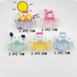 [2 #] Jibbitz Crocs กิ๊บติดผม แบบใส ลายสุนัข Cinnamon Sanrio Pacha สีแคนดี้ แฟชั่นฤดูร้อน อุปกรณ์เสริม สําหรับเคสโทรศัพท์มือถือ รองเท้า QP