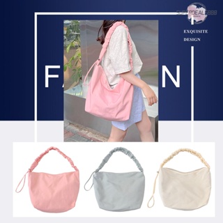 [SuperDeals888.th] กระเป๋าสะพายไหล่ ใต้วงแขน แบบนิ่ม จุของได้เยอะ สีพื้น สําหรับผู้หญิง