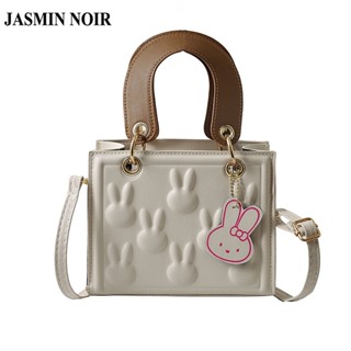 Jasmin NOIR กระเป๋าสะพายข้าง หนัง PU ลายการ์ตูนกระต่าย ขนาดเล็ก สําหรับผู้หญิง