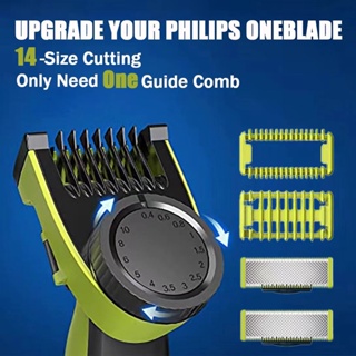 Philips OneBlade หวีโกนหนวด ปรับความยาวได้ 14 ระดับ ทนทาน สําหรับใบมีด