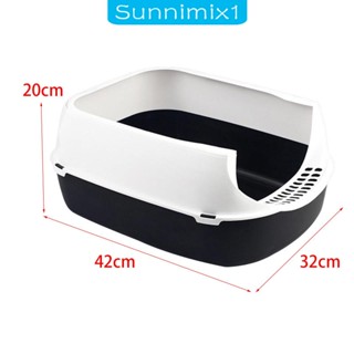 [Sunnimix1] ถาดกระบะทรายแมว แบบกึ่งเปิด สําหรับสัตว์เลี้ยง กระต่าย คิตตี้