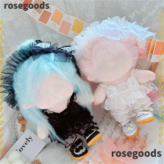 Rosegoods1 เสื้อผ้าตุ๊กตา ผ้าฝ้าย แฮนด์เมด หลากสี สําหรับตุ๊กตา 20 ซม.