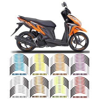 สติกเกอร์ติดขอบดุมล้อรถมอเตอร์ไซค์ สําหรับ HONDA Click 125i 150i 160i 14 นิ้ว 14 นิ้ว 14 นิ้ว Click125i Click150i Click160i