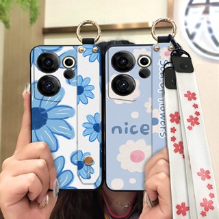 Lanyard flower Phone Case For Tecno Camon20 Premier/CK9n Phone Holder Fashion Design protective Anti-dust Waterproof