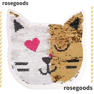 Rosegoods1 เลื่อม รูปแมว คุณภาพสูง อุปกรณ์เสริม สําหรับเย็บเสื้อผ้า