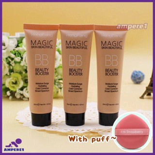 Face Brighten Base Foundation Bb Cream คอนซีลเลอร์กันน้ำติดทนนานแต่งหน้าด้วยแป้งพัฟ -AME1