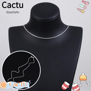 Cactu สร้อยคอโซ่งู เงินแท้ 925 16 18 20 22 24 นิ้ว ของขวัญ สไตล์พังก์ สําหรับผู้หญิง ผู้ชาย