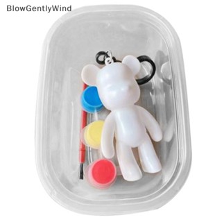 Blowgentlywind พวงกุญแจ จี้หมีกราฟฟิตี้ DIY ของเล่นสําหรับเด็ก