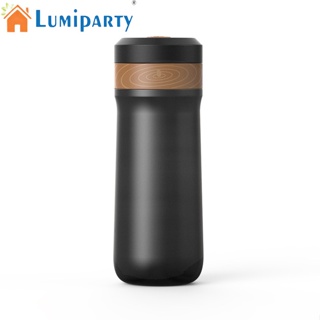 Lumiparty หม้อชงกาแฟ สเตนเลส กันรั่ว 360 องศา แบบพกพา 320 มล.