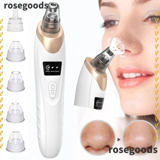 Rosegoods1 เครื่องทําความสะอาดผิวหน้าไฟฟ้า กําจัดสิวหัวดํา|เครื่องดูดสิวเสี้ยน สิวเสี้ยน สิวหัวดํา