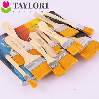 Taylor1 แปรงทาสีน้ํามัน ด้ามจับไม้ หลายขนาด สําหรับศิลปิน ศิลปิน Gouache Hairbrush