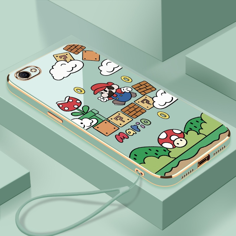 เคสโทรศัพท์มือถือ ซิลิโคน ลายซุปเปอร์มาริโอ้ พร้อมสายคล้อง สําหรับ VIVO V5 VIVO V5S VIVO V5 LITE VIV