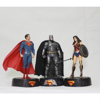 ((พร้อมส่ง) ฟิกเกอร์อนิเมะ League-Made Reloaded Batman Wonder Woman Statue Edition Batman Superman สําหรับตกแต่ง