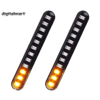 แถบไฟเลี้ยว Led 12 ดวง 3528Smd สําหรับติดป้ายทะเบียนรถยนต์ รถจักรยานยนต์ 2 ชิ้น