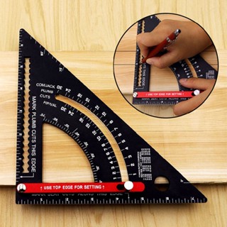 1pc New Triangle Ruler Aluminum Alloy Woodworking Angle Ruler Right Angle Ruler