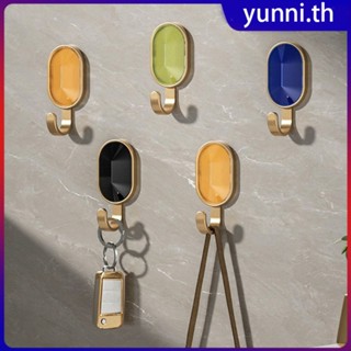 หน้าแรก Light Luxury Hook Non-perforated Strong Load-bearing Adhesive Door Back Wall Hanging Clothes Bathroom Seamless Adhesive Hook Yunni