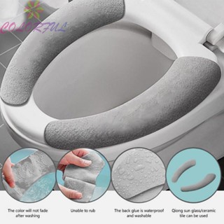 【COLORFUL】Bathroom Toilet for Seat Pad Closestool Warmer Soft Cushion Washable Cover Mat