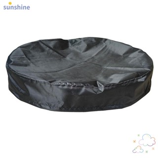 Ssunshine ฝาครอบถังน้ํา เส้นผ่าศูนย์กลาง 25.59 นิ้ว 55 แกลลอน ยืดหยุ่น ปรับได้ สีดํา 2 แพ็ก