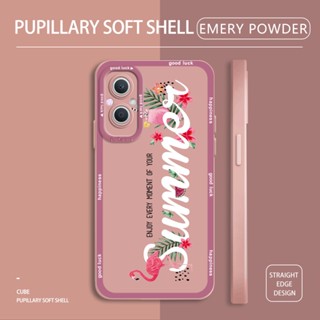 เคส OPPO A36 A76 A95 Realme 9i A96 4G 5G เคสโทรศัพท์มือถือแบบนิ่ม TPU กันกระแทก ลายการ์ตูนฟลามิงโก้