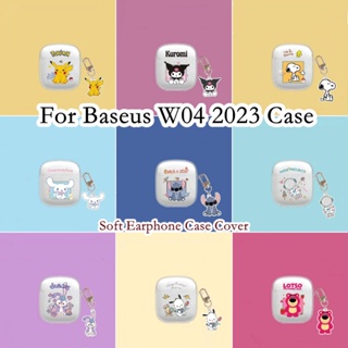 พร้อมส่ง!  เคสหูฟัง แบบนิ่ม ลายการ์ตูน สําหรับ Baseus W04 2023 W04 2023