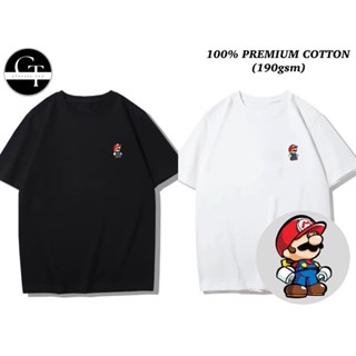 READY STOCK MARIO 100% COTTON T-SHIRT PRINTED GRAPHIC COUPLE/OVERSIZED/UNISEX 马力欧纯棉T恤 情侣装 日常装 夏日T恤