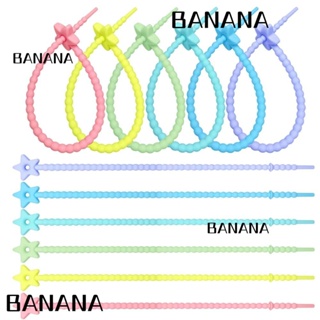 Banana1 สายคล้องเครื่องประดับ แบบล็อคในตัว ปรับได้ หลากสี 10 ชิ้น