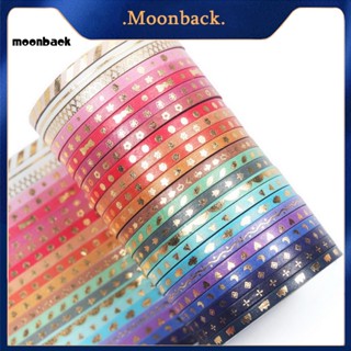 &lt;moonback&gt; เทปกาววาชิ ลายกลิตเตอร์ หลากสี สําหรับสมุดภาพ ห่อของขวัญ งานฝีมือ Diy 24 ม้วน