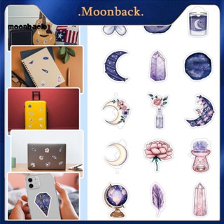 &lt;moonback&gt; สติกเกอร์พีวีซี ลายกราฟฟิตี้ ดวงจันทร์กลางคืน กันน้ํา สีสดใส สําหรับติดตกแต่งขวดน้ํา แล็ปท็อป รถยนต์ และอื่น ๆ 50 ชิ้น